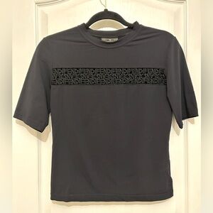 Rare Vintage Fendi Jeans Embroidered Peekaboo Tee